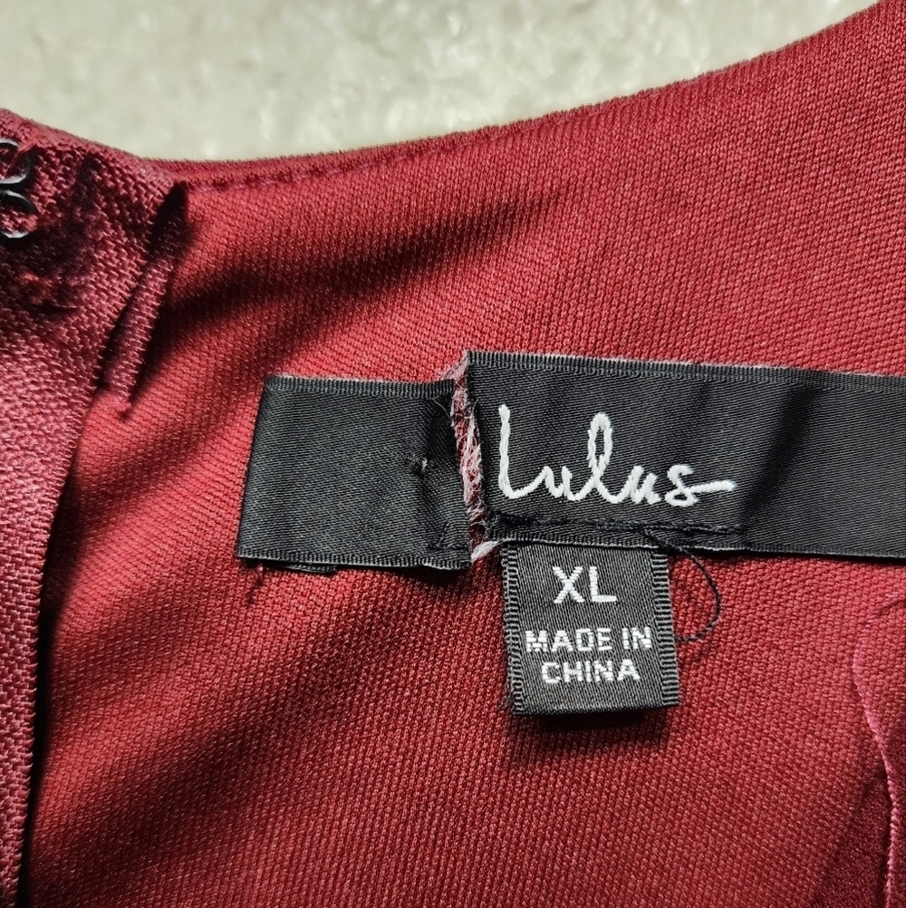Lulus Infinite Glory Wine Red Maxi Dress XL Wedding Party Guest Prom Formal NWOT - Picture 10 of 10
